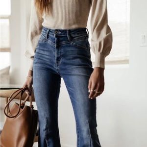 ISO KanCan Western Flare, dark wash, size 24 or 25. NOT FOR SALE